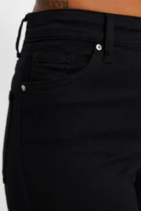 TRENDYOLMİLLA Fading Black Front buttoned High Waist Extra Flexible skinny Bodysuit hugging jeans - Image 5