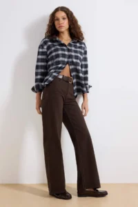 TRENDYOLMİLLA Brown  High Waist Wide Leg jeans