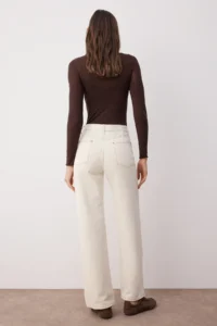 TRENDYOLMİLLA Ecru High Waist Wide Leg Wide Leg jeans - Image 4