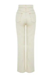 TRENDYOLMİLLA Ecru High Waist Wide Leg Wide Leg jeans - Image 6