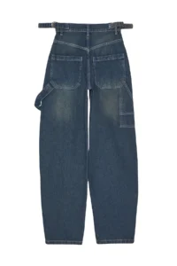 TRENDYOLMİLLA More Sustainable Dark Blue Wash Effect Loose Cut High Waist Loose Baggy jeans - Image 8