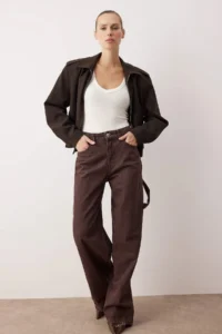 TRENDYOLMİLLA Brown*001  High Waist Bol Kesim Loose Baggy jeans