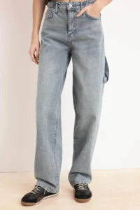 TRENDYOLMİLLA Gray High Waist Bol Kesim Loose Baggy jeans - Image 3