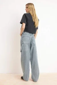 TRENDYOLMİLLA Gray High Waist Bol Kesim Loose Baggy jeans - Image 4