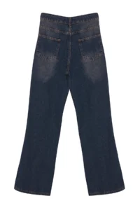 TRENDYOLMİLLA Dark Blue High Waist Wide Leg Wide Leg jeans 100% Cotton Non-Stretch - Image 14