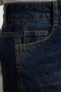 TRENDYOLMİLLA Dark Blue High Waist Wide Leg Wide Leg jeans 100% Cotton Non-Stretch - Image 4