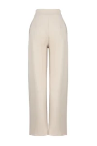 TRENDYOLMİLLA Stone Hook and Loop Closure Crepe High Waist pleated Wide Leg/Wide Cut Knitting Pants - Image 9