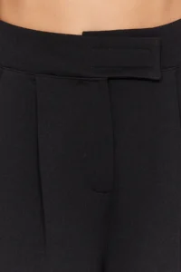 TRENDYOLMİLLA Black Hook and Loop Closure High Waist pleated Wide Leg/Wide Cut Knitting Pants - Image 8