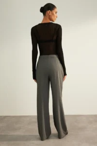TRENDYOLMİLLA Anthracite Premium Kalite Wide Leg/Wide Leg Weaving Dress Pants - Image 7