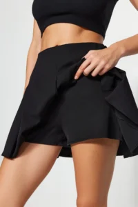 TRENDYOLMiLLA Black pleated Weaving Shorts Skirt - Image 8