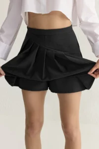 TRENDYOLMiLLA Black Pilili Weaving Shorts Skirt - Image 6