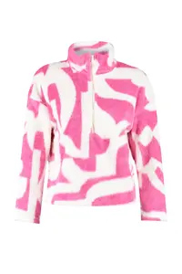 TRENDYOLMİLLA Fuchsia Thick Fleece Patterned Zippered Dog collar Long Sleeve Knitting Sweatshirt - Image 6