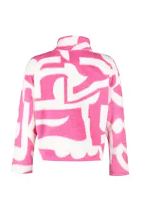 TRENDYOLMİLLA Fuchsia Thick Fleece Patterned Zippered Dog collar Long Sleeve Knitting Sweatshirt - Image 8