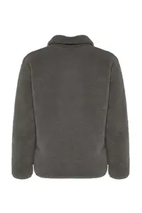 TRENDYOLMİLLA Winter Essentials Anthracite Thick Fleece Zippered Dog collar with pocket Knitting Sweatshirt - Image 9
