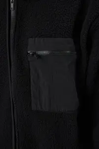 TRENDYOLMİLLA Winter Essentials Black Thick Fleece Zippered Dog collar Long Sleeve with pocket Knitting Sweatshirt - Image 4