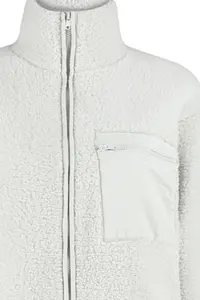 TRENDYOLMİLLA Winter Essentials Gray Fleece Zippered Dog collar Long Sleeve Pocket Detail Knitting Sweatshirt - Image 8