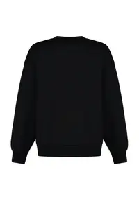 TRENDYOLMİLLA Black Thick Fleece Inside Regular/Normal Pattern Crew Neck Basic Knitting Sweatshirt - Image 10