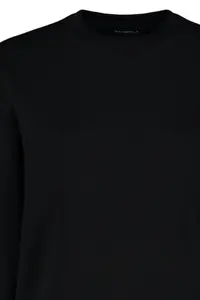 TRENDYOLMİLLA Black Thick Fleece Inside Regular/Normal Pattern Crew Neck Basic Knitting Sweatshirt - Image 9