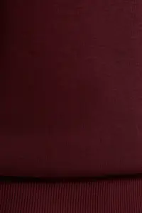 TRENDYOLMİLLA Burgundy Thick Regular/Normal Pattern Crew Neck Basic Knitting Sweatshirt with Fleece Inside - Image 6