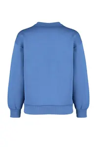 TRENDYOLMİLLA Indigo Thick Regular/Normal Pattern Crew Neck Basic Knitting Sweatshirt with Fleece Inside - Image 10