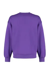 TRENDYOLMİLLA Purple Thick Fleece Inside Regular/Normal Pattern Crew Neck Basic Knitting Sweatshirt - Image 10