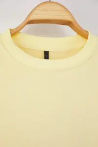 TRENDYOLMİLLA Light Yellow Oversized/Comfortable Cut Basic Crew Neck Thick/Fleece-lined Knitting Sweatshirt - Image 6