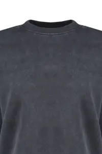 TRENDYOLMİLLA Anthracite Antique/Faded Effect Thick Oversized/Wide Pattern Knitting Sweatshirt with Fleece Inside - Image 6