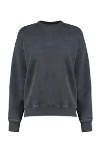 TRENDYOLMİLLA Anthracite Antique/Faded Effect Thick Oversized/Wide Pattern Knitting Sweatshirt with Fleece Inside - Image 7