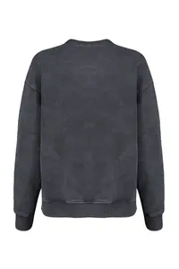 TRENDYOLMİLLA Anthracite Antique/Faded Effect Thick Oversized/Wide Pattern Knitting Sweatshirt with Fleece Inside - Image 8