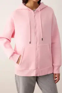 TRENDYOLMİLLA Light Pink Knitting Sweatshirt - Image 3