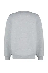 TRENDYOLMİLLA Gray animals Embroidered Regular/Normal Pattern Thick Fleece Lined Knitting Sweatshirt - Image 8