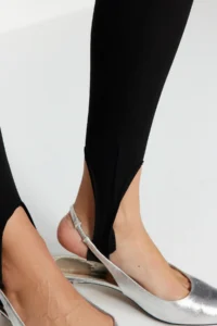TRENDYOLMİLLA Black High Waist Fuso interlock Flexible Knitting Leggings - Image 4