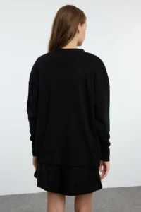 TRENDYOLMİLLA Black Skirt-Blouse-Cardigan 3 Sets Knitwear Top and Bottom Set - Image 5
