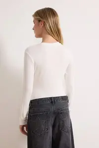 TRENDYOLMİLLA Ecru Crew Neck slim/Fitting Knitting Bodysuit .D.00014 - Image 4