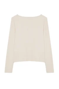 TRENDYOLMİLLA Stone Button Detailed Crew Neck Ribbed Flexible Regular Size Knitting Blouse - Image 7