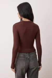 TRENDYOLMİLLA Stone-Dark Brown 2 Sets Package Crop/Short Fitted/Body-Fitting Knitting Blouse - Image 7