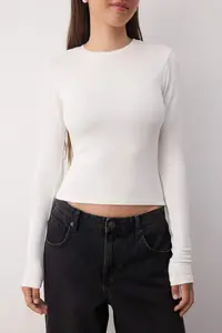 TRENDYOLMİLLA Khaki-Ecru 2 Sets Package Crop/Short Fitted/Body-Sitting Knitting Blouse - Image 6