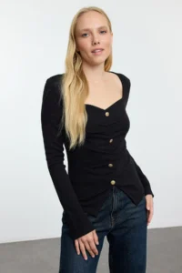 TRENDYOLMİLLA Black  Knitting Blouse