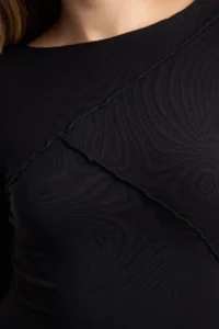 TRENDYOLMİLLA Black Rib Detailed Fitted Spanish Arm Knitting Blouse - Image 4