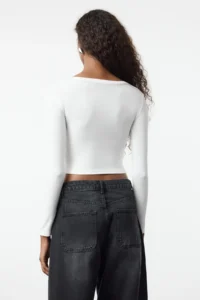 TRENDYOLMİLLA Black-Ecru 2 Sets Package Fitted Knitting Blouse - Image 3