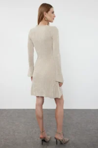 TRENDYOLMİLLA Stone Mini Knitwear A-line Formda Dress - Image 5