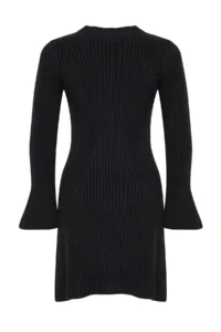 TRENDYOLMİLLA Black Mini Knitwear A-line Formda Dress - Image 7