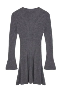 TRENDYOLMİLLA Anthracite Mini Knitwear A-line Formda Dress - Image 7