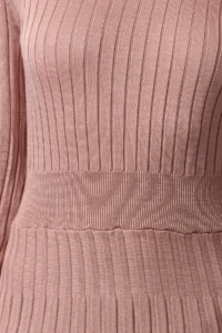 TRENDYOLMİLLA Dusty Rose Mini Knitwear Frilly Dog collar Dress - Image 3