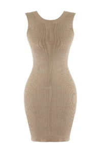 TRENDYOLMİLLA Beige Mini Knitwear Bolero-Dress Set - Image 6