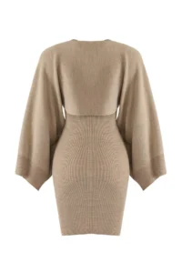 TRENDYOLMİLLA Beige Mini Knitwear Bolero-Dress Set - Image 8