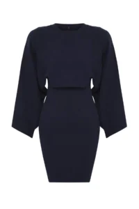 TRENDYOLMİLLA Navy Blue Mini Knitwear Bolero-Dress Set - Image 6
