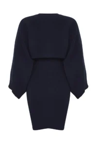 TRENDYOLMİLLA Navy Blue Mini Knitwear Bolero-Dress Set - Image 8
