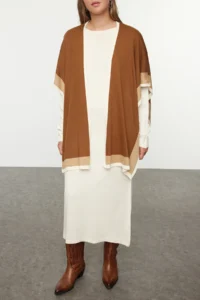 TRENDYOLMİLLA Ecru Maxi Knitwear Basic Scarf Dress - Image 3