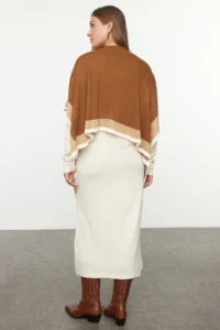 TRENDYOLMİLLA Ecru Maxi Knitwear Basic Scarf Dress - Image 5
